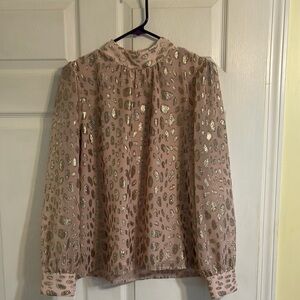 Elegant Gold and Pink Women's Top